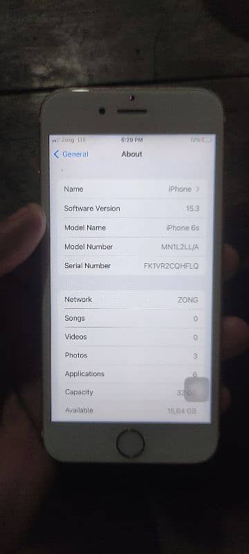 iphone 6s 32gb non PTA but sim is all work , exchange any mobile 2