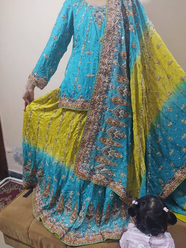 beautiful bridal lahenga suit used only in 2 time new condition 1