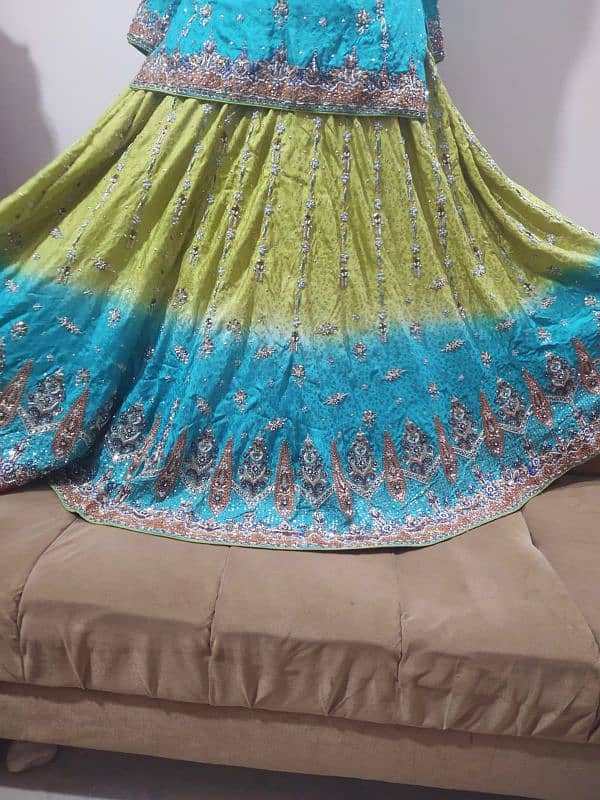 beautiful bridal lahenga suit used only in 2 time new condition 11