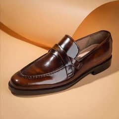 Pure leather hand made shoes.