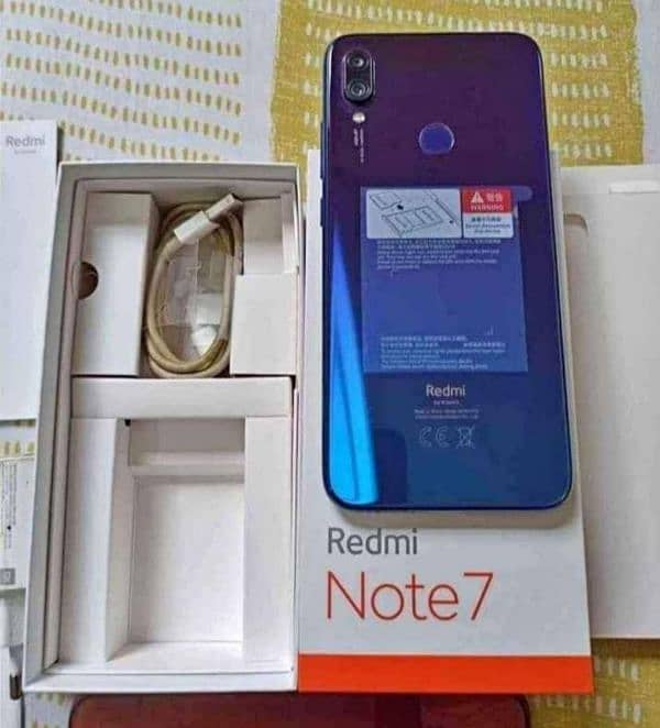 Redmi note 7 Complete box for sale (Exchange possible) 1