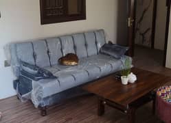 Sofa cum Bed with table