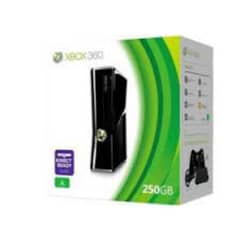 Xbox 360 Slim 250 gb 10/10 condition with box and 2 controllers