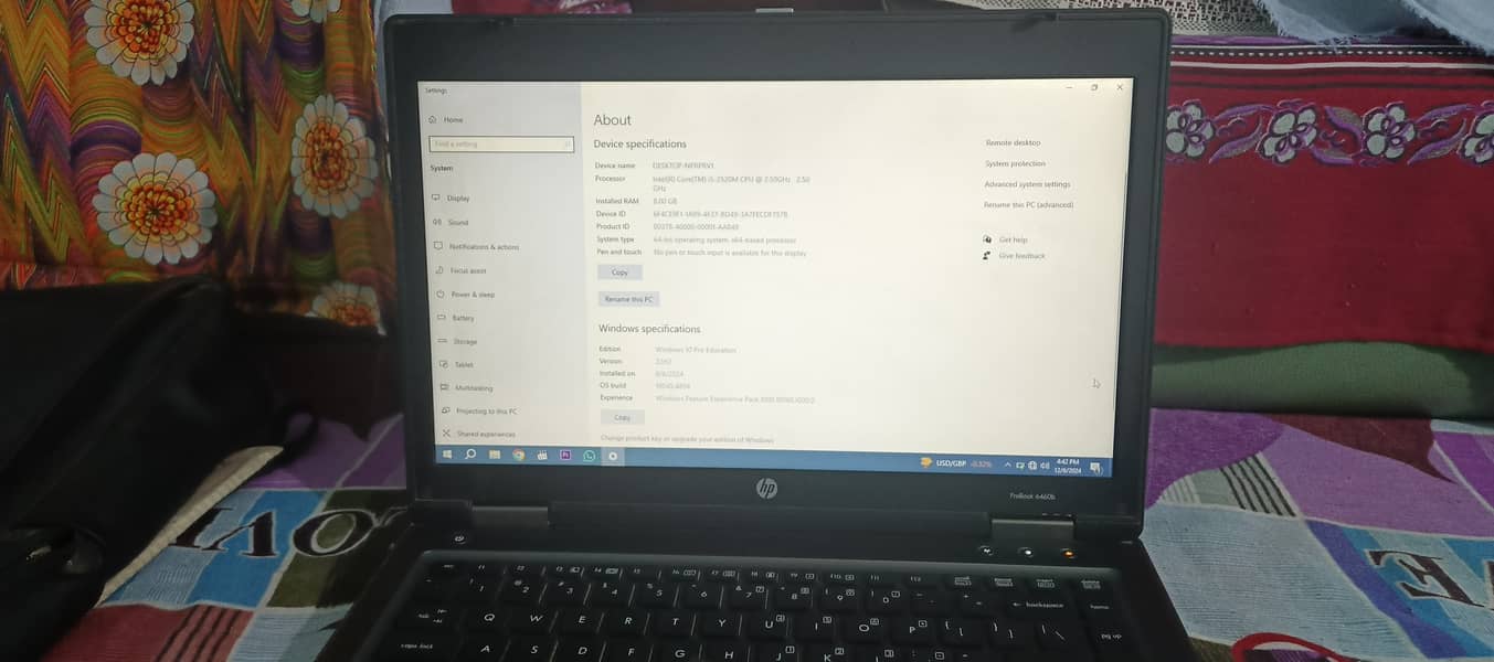 Hp Elite Book 6460b 6