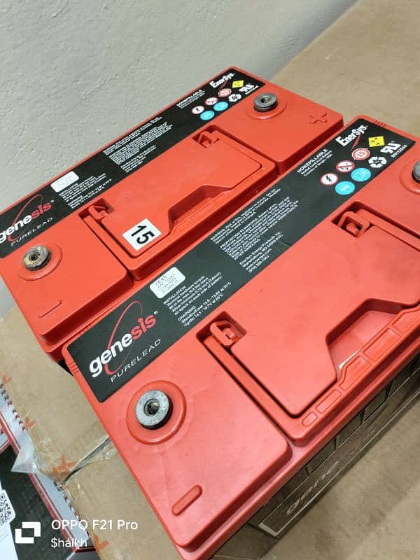 12v 100 ah genesis dry battery brand new and execlent backup 2