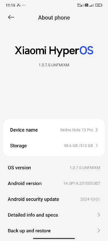 Redmi note 13 pro 512 GM ROM 12gb ram 1