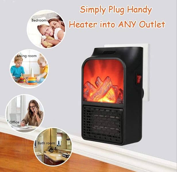 Remote control heater plug in wall heater 900 watts 4