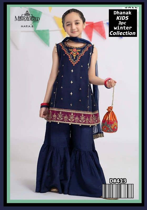 Girls Embroidered Winter Collection-Unstitched 1