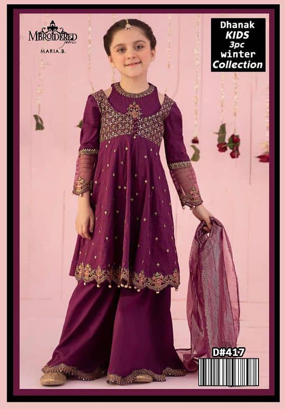 Girls Embroidered Winter Collection-Unstitched 3