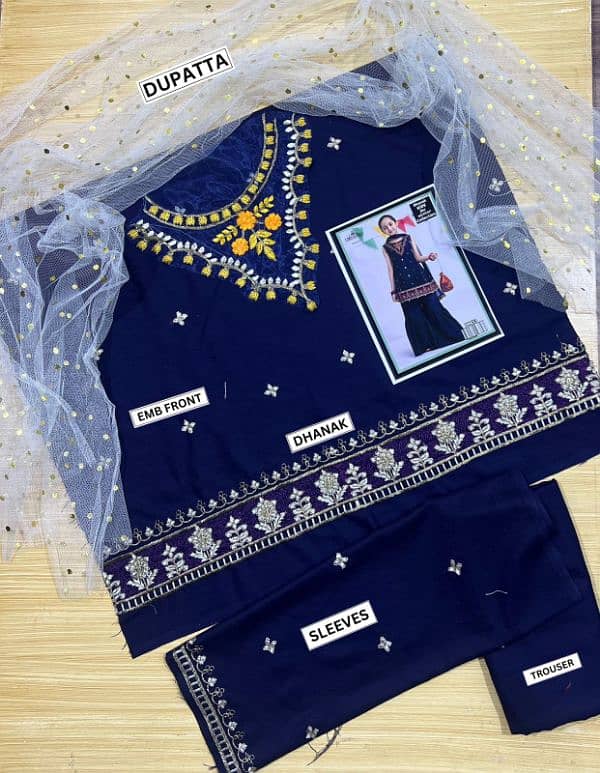 Girls Embroidered Winter Collection-Unstitched 14