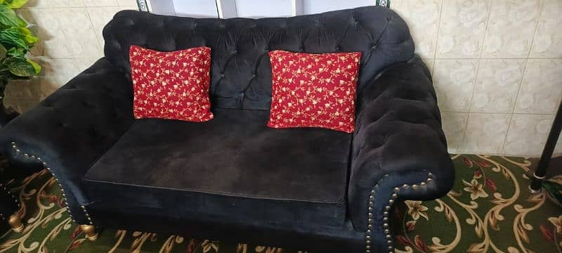 sofa 6 seater new condition black color 1