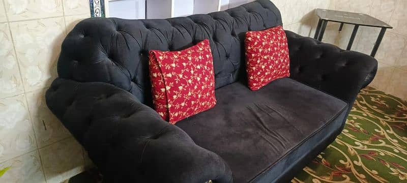 sofa 6 seater new condition black color 3