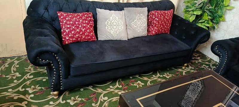 sofa 6 seater new condition black color 5