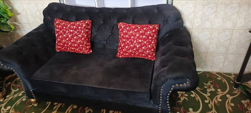 sofa 6 seater new condition black color 8