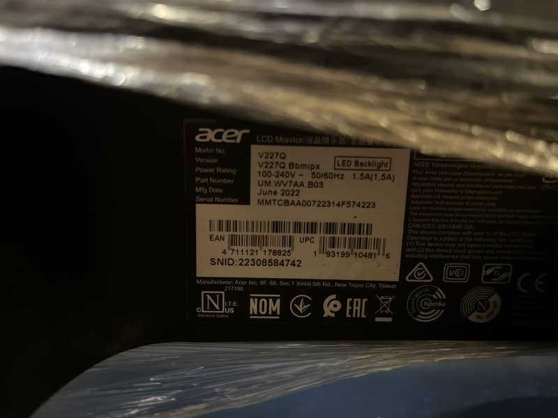 Acer 22inch Borderless 75hz (2022 Model) 2