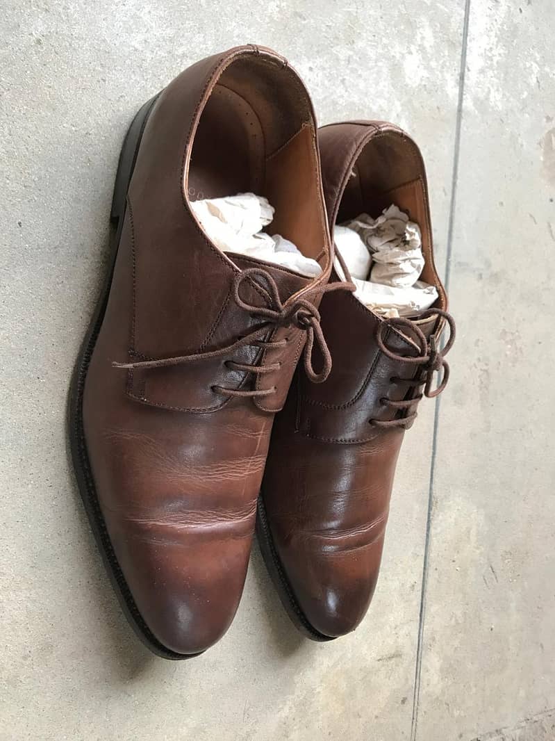 Dark brown formal shoes 11