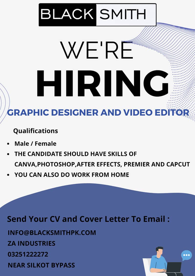 GRAPHIC DESIGNER AND VIDEO EDITOR NEEDED ! BLACKSMITH INDUSRIES 0