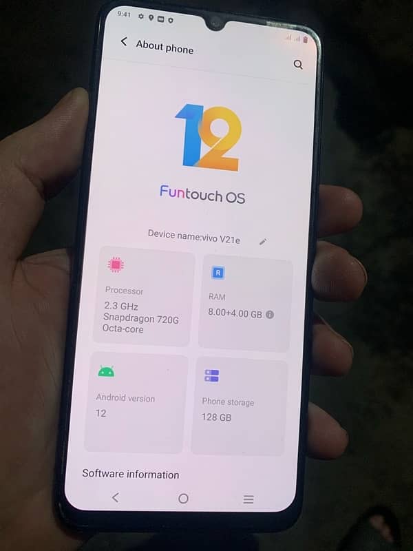 vivo v21e, 8+4GB Ram, 128GB 2