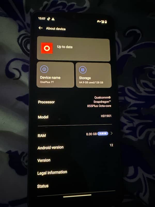 One plus 7t 128gb 0