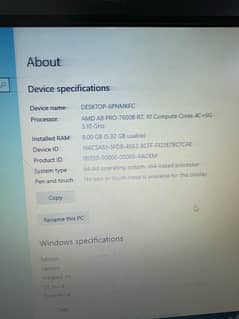 Hp Amd A8Pro 7th Genration/Complete Setup