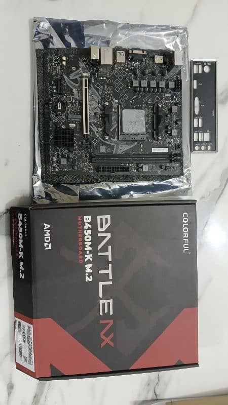 colorful battleax B450m with box motherboard for sale 0