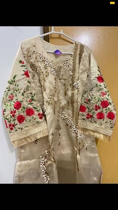 stitched embroidery frock