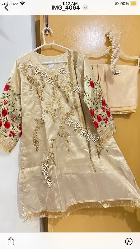 stitched embroidery frock 1