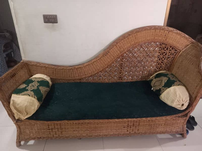 cane sofa for sell good condition 2