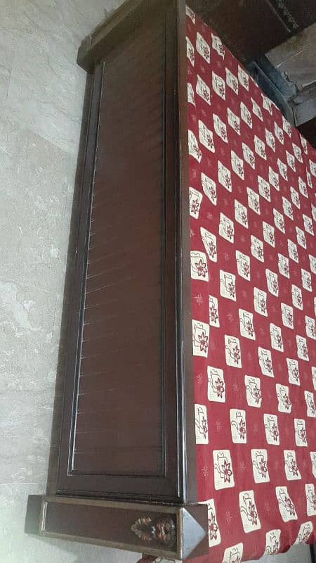 king size wooden bed set in good condition 2