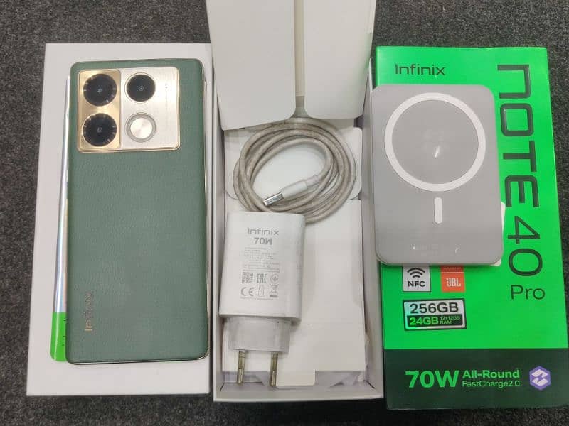 infinix note 40 pro with complete accessories 10