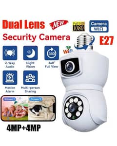 CCTV WIFI CAMERA DUAL LENS 2+2 4MP HD RESULT VOLOR NIGHT VISION