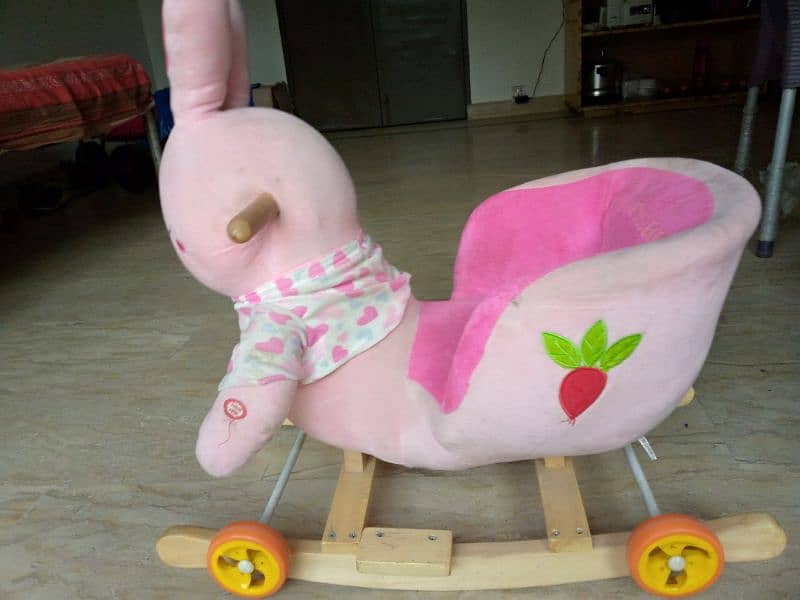 Baby girl cute rocking & swing rabbit with music for sale. . 2