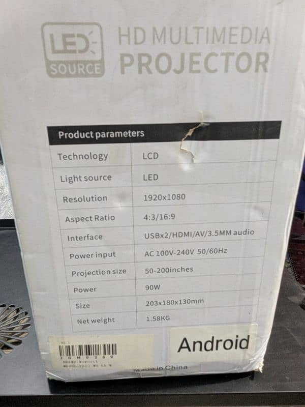 Android Projector HD 1080p for Sale 4