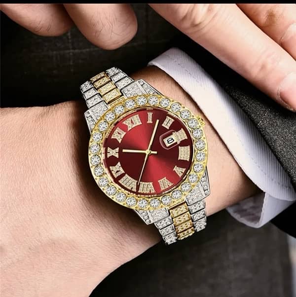 Fashion Ice Diamond Watches Men’s With luxary Bracelet 2