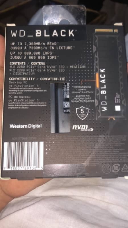 Wd Black SSD 1TB NVME 0