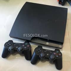 ps3 with two controllers and 256GB internal storage