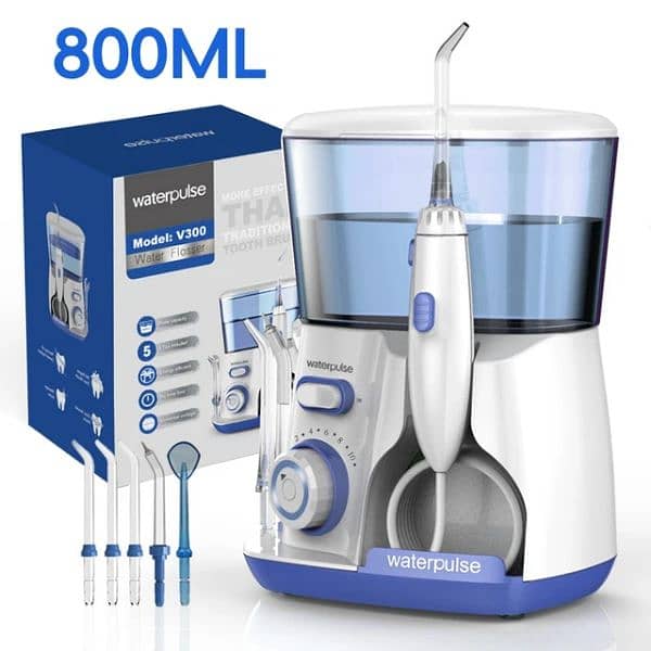 Waterpulse Electric Water Flosser Oral Irrigator, 800ML Large Capacity 0