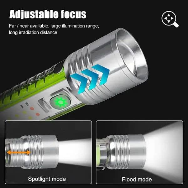 Multifunctional Zoom Flashlight 520 A 8