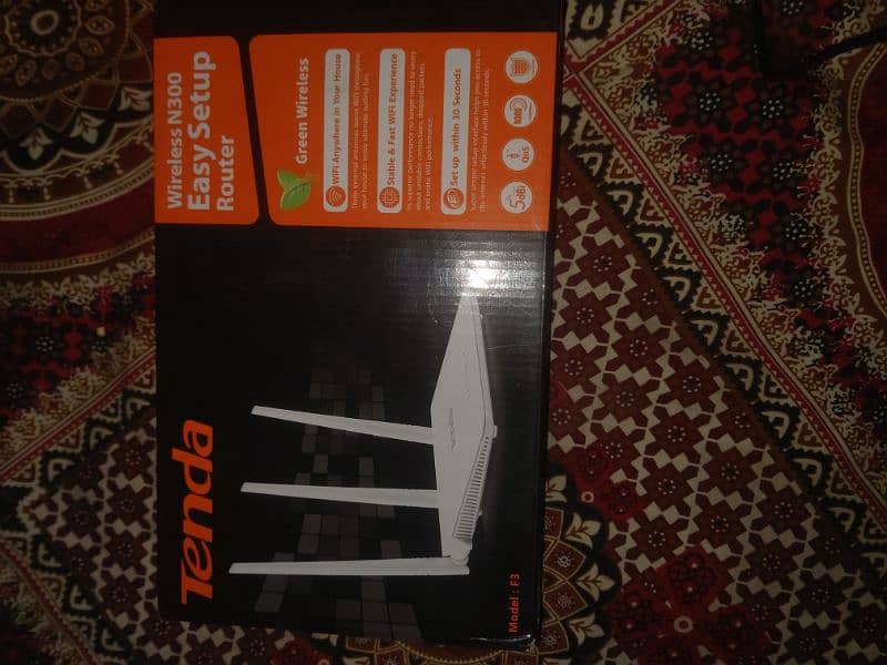 WIFI TENDA ROUTER 3 ARTENAS WITH TAAR MUKAML PKAGE 1