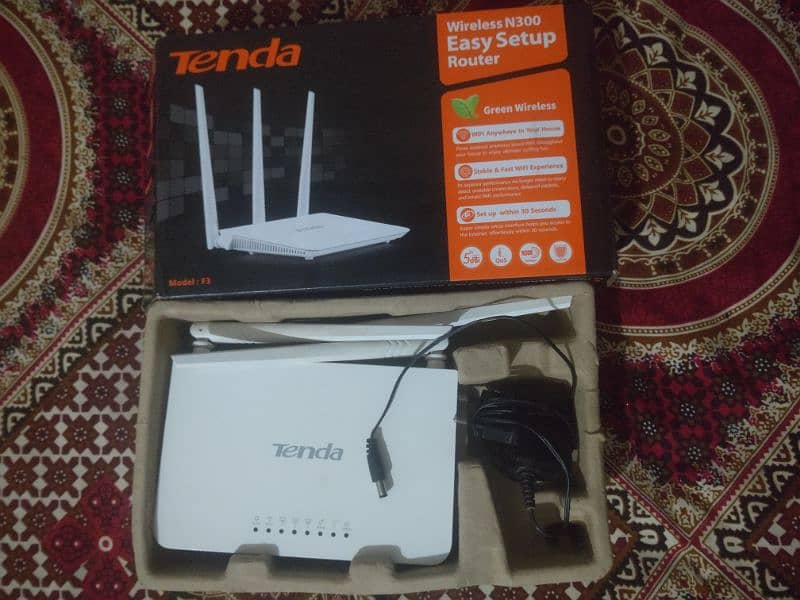 WIFI TENDA ROUTER 3 ARTENAS WITH TAAR MUKAML PKAGE 2