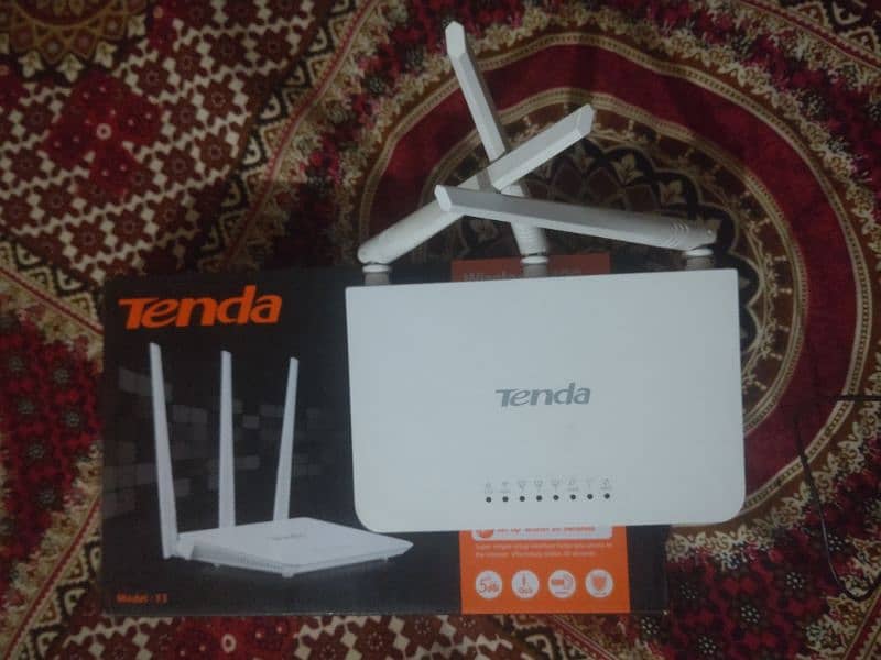 WIFI TENDA ROUTER 3 ARTENAS WITH TAAR MUKAML PKAGE 4