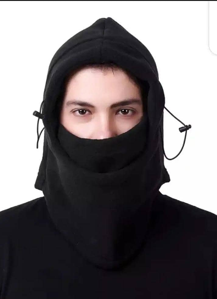 Fleece face mask with cap 1