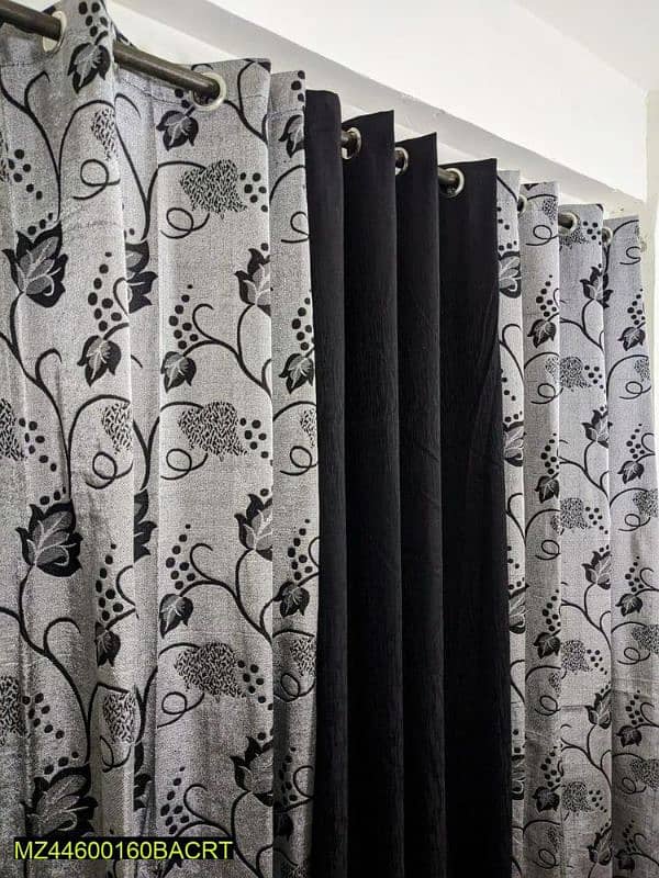 3pcs Velvet Jacquard Curtains 2