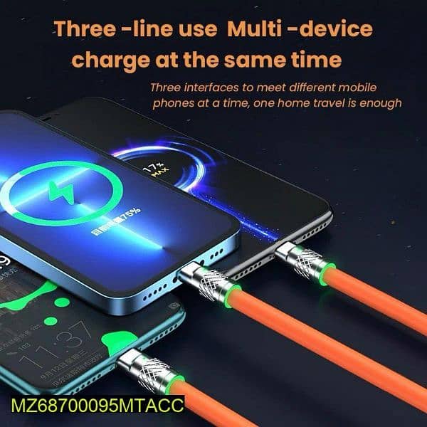 3 in 1 mobile charging cable 0