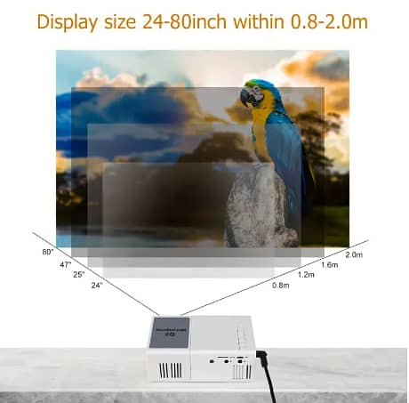 best projector , Compact 1080P HD Mini Projector with Remote Control 2