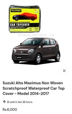 Selling the top cover of my Suzuki Alto.