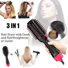 Hair dryer and brush