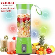 Aiwa USB Rechargeable Juicer Blender 4 Blades Electric Blender Mini Po