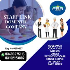 House maids , Maids , Patient care , Couple , Cook , Babysitter ,Guard