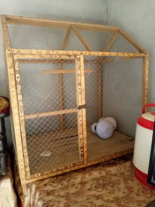 hen and birds cage 0